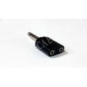 ADAPTADOR JACK 6,35 "M" MONO / 2 JACK 3,5 "H" MONO