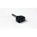 ADAPTADOR JACK 6,35 "M" ESTEREO / 2 JACK 3,5 "H" ESTEREO