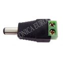 CONECTOR JACK ALIMENTACION MACHO 5,5X2,5mm CON TORNILLOS