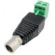 CONECTOR JACK ALIMENTACION HEMBRA CODO 5,5X2,1mm CON TORNILLOS
