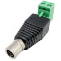 CONECTOR JACK ALIMENTACION HEMBRA CODO 5,5X2,1mm CON TORNILLOS