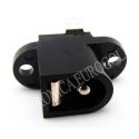 CONECTOR JACK ALIMENTACION HEMBRA PARA CHASIS PIN MACHO 2,5mm SUJECCION