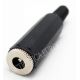 CONECTOR JACK ALIMENTACION HEMBRA AEREA PIN MACHO 2,5mm (14mm)