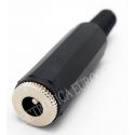CONECTOR JACK ALIMENTACION HEMBRA AEREA PIN MACHO 2,5mm (14mm)